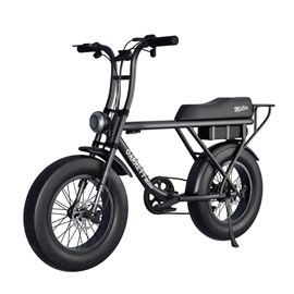 Vélo électrique biplace cargo garrett miller x noir, batt simple, pneus route