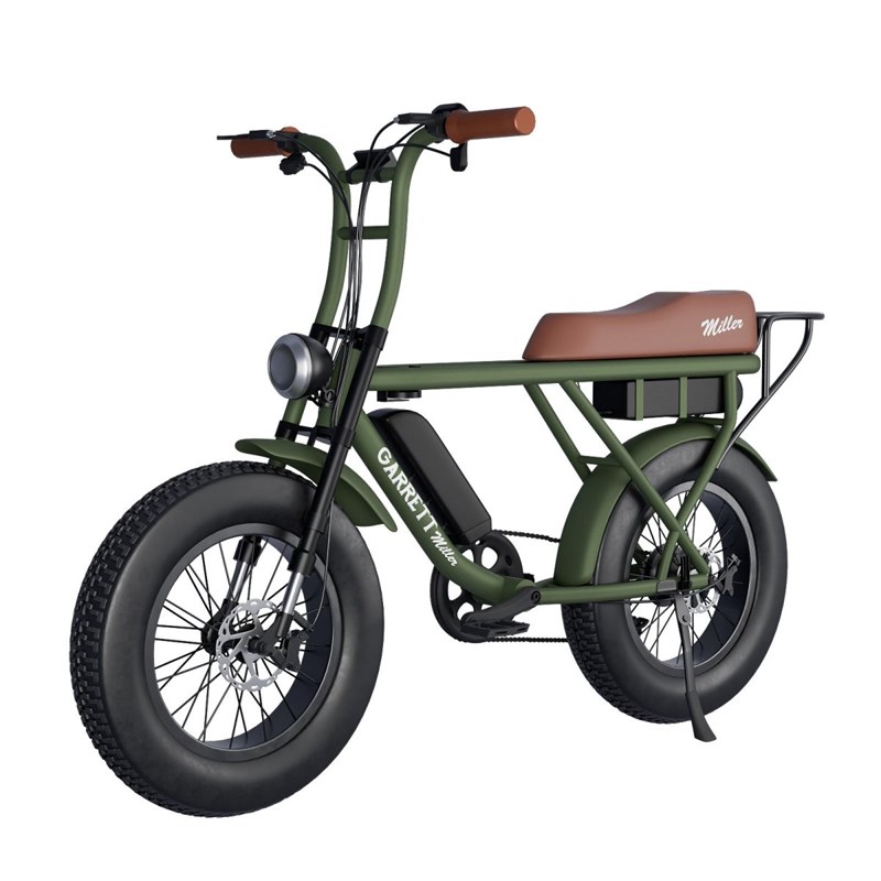 Vélo électrique biplace cargo garrett miller x vert, batt double, tout terrain