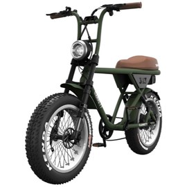Vélo électrique biplace cargo garrett miller z pneux off road, vert