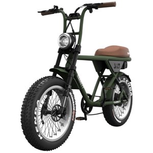 Vélo électrique biplace cargo garrett miller z pneux off road, vert