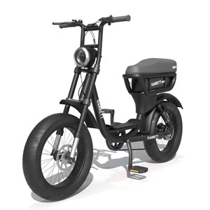 Vélo électrique biplace cargo garrett miller city noir, batt simple, pneus route