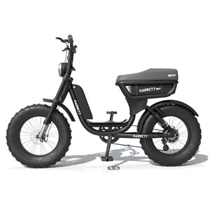 Vélo électrique biplace cargo garrett miller city noir, bat double, tout terrain