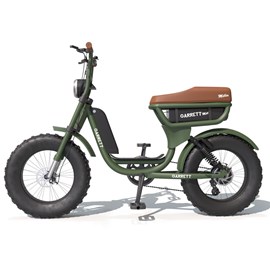 Vélo électrique biplace cargo garrett miller city vert, bat double, tout terrain