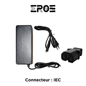 Chargeur universel trottinette électrique batterie 48v, connecteur iec