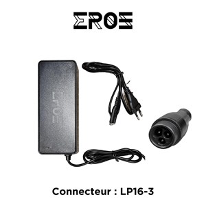 Chargeur universel trottinette électrique batterie 52v, connecteur lp16-3