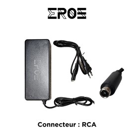 Chargeur rapide universel trottinette électrique batterie 36v, connecteur rca