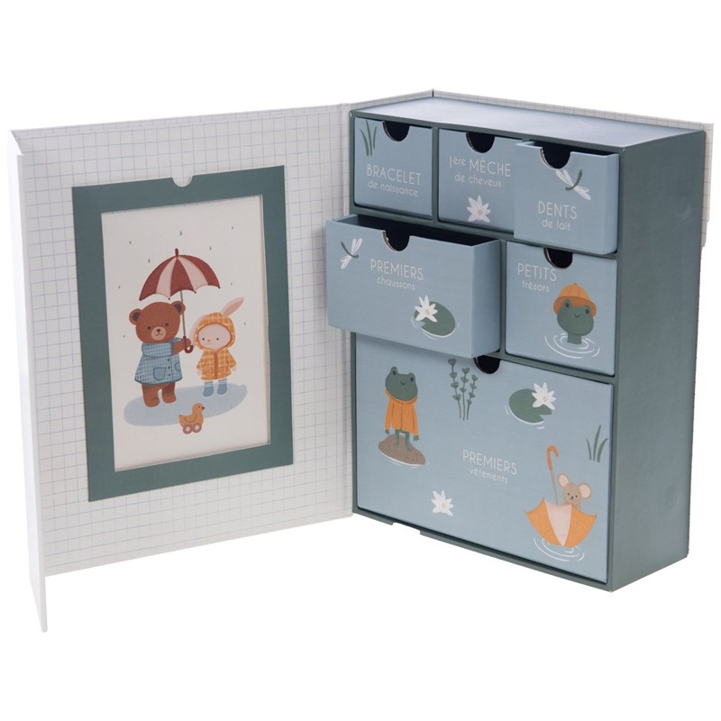 Coffret souvenirs naissance ourson gaston