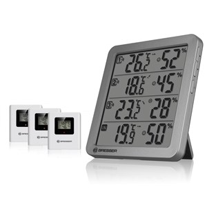 Bresser quadro nv thermo / hygromètre gris