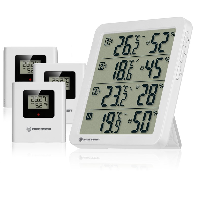 Bresser quadro nv thermo hygromètre blanc