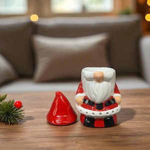 Brûle-parfum père noël en céramique – diffuseur huiles & cire parfumée