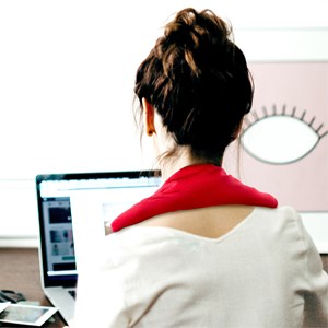 Tour de cou chauffant réfrigérant lin lavande lavable