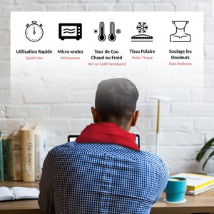 Tour de cou chauffant réfrigérant lin lavande lavable