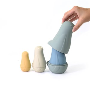 Oiseaux gigognes (x4) pastel