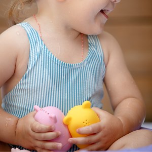 Jouets bain - animaux rigolos, orange