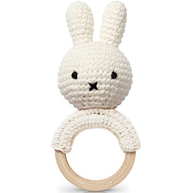 Hochet anneau de dentition miffy blanc
