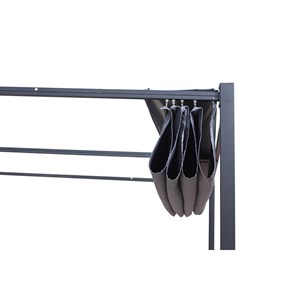 Tusa pergola autoportante 3 x 3 m en acier avec toile grise