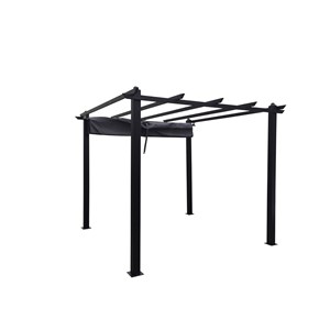 Regia tonnelle autoportante 3 x 3 m en aluminium et toile grise