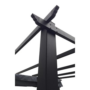 Regia tonnelle autoportante 3 x 3 m en aluminium et toile grise