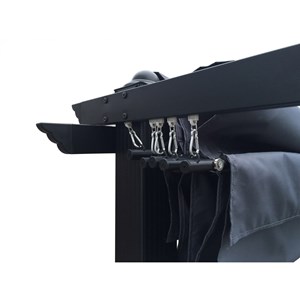 Regia tonnelle autoportante 3 x 3 m en aluminium et toile grise