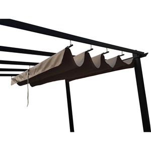 Regia tonnelle autoportante 3 x 3 m en aluminium et toile taupe