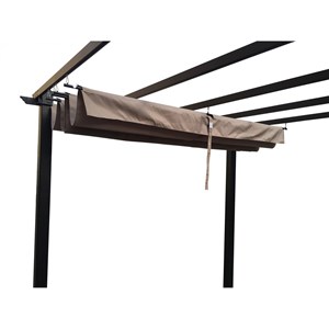 Regia tonnelle autoportante 3 x 3 m en aluminium et toile taupe