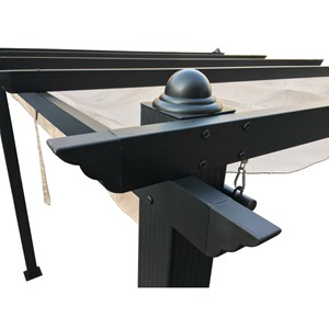 Regia tonnelle autoportante 3 x 3 m en aluminium et toile taupe