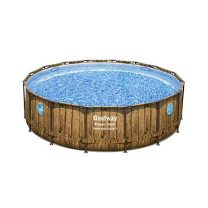Hilo piscine hors sol effet rotin brun 4,88 x 1,22 m