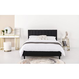 Cambridge lit 160x200 cm en velours noir