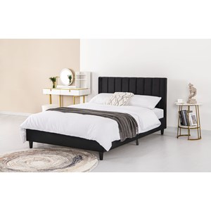 Cambridge lit 160x200 cm en velours noir