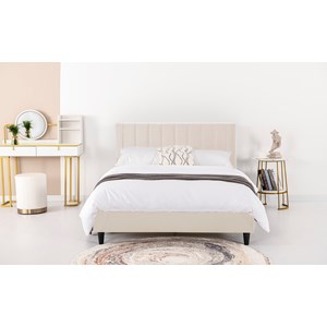 Cambridge lit 140x190 cm en velours beige