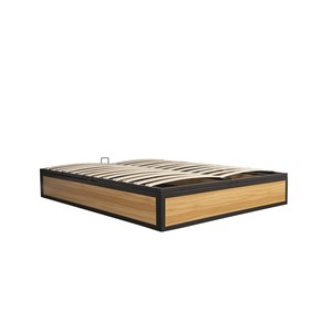 Jersey lit coffre industriel 140 x 190 cm