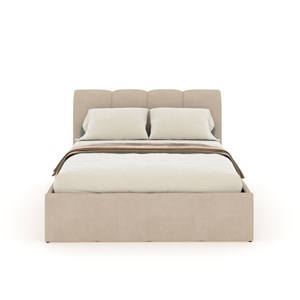 Baltimore lit nuage coffre 160x200cm velours beige