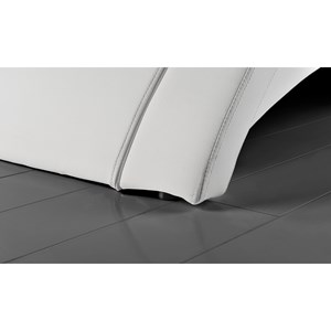 Paddington cadre de lit avec led 140 x 190 cm en pu blanc