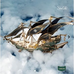 Future corsair ship - green - maquette