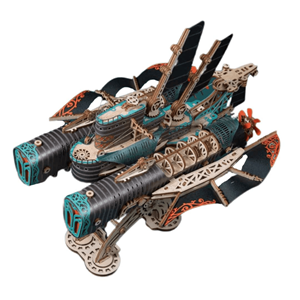 Undersea masterpiece - black - maquette puzzle 3d