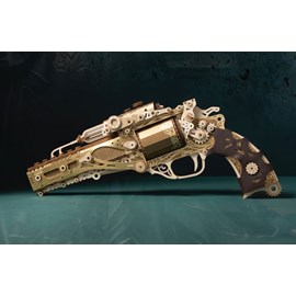 Steam revolver - gold - maquette