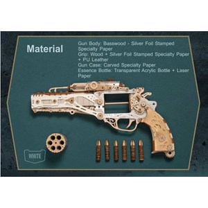 Steam revolver - white - maquette
