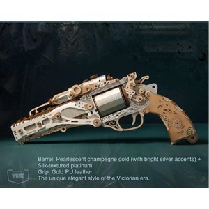 Steam revolver - white - maquette