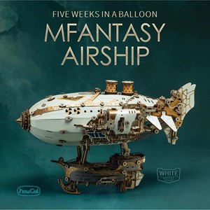 Mfantasy airship - white - maquette puzzle 3d