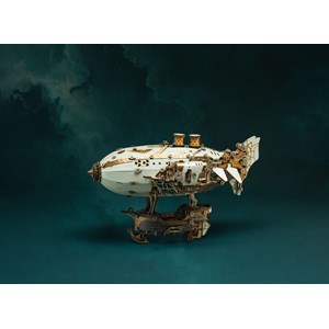 Mfantasy airship - white - maquette puzzle 3d