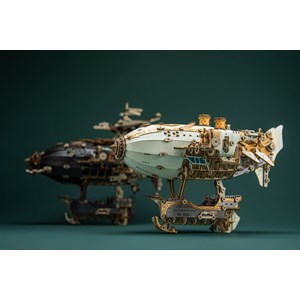 Mfantasy airship - white - maquette puzzle 3d