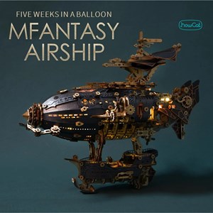 Mfantasy airship - black - maquette puzzle 3d