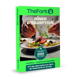Coffret cadeau thefork - dîner d'exception