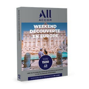 Coffret cadeau all-accor -  weekend découverte en europe