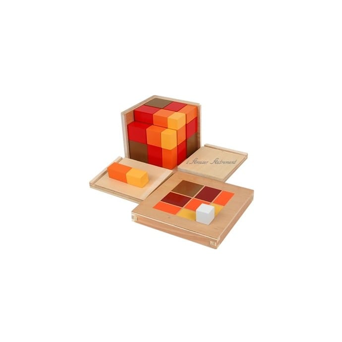 Cube du Trinôme - Matériel Sensoriel Montessori