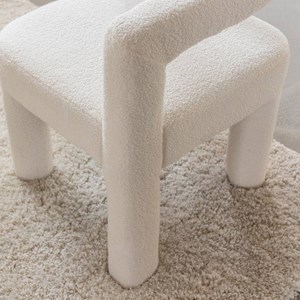 Fauteuil tissu bouclette