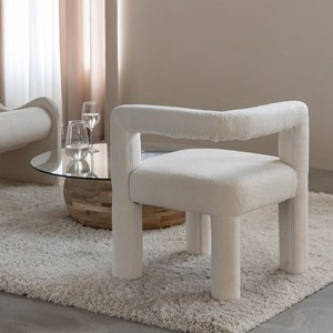 Fauteuil tissu bouclette