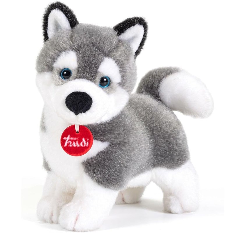 Peluche chien husky 21 cm