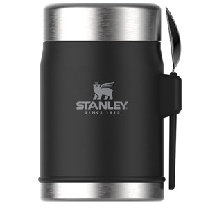 Lunchbox the legendary food jar + spork 0.4l - 14oz - 7h chaud - 7h froid Noir