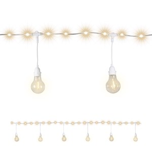 Guirlande guinguette led blanc chaud 4,5 m - ambiance chaleureuse extérieure